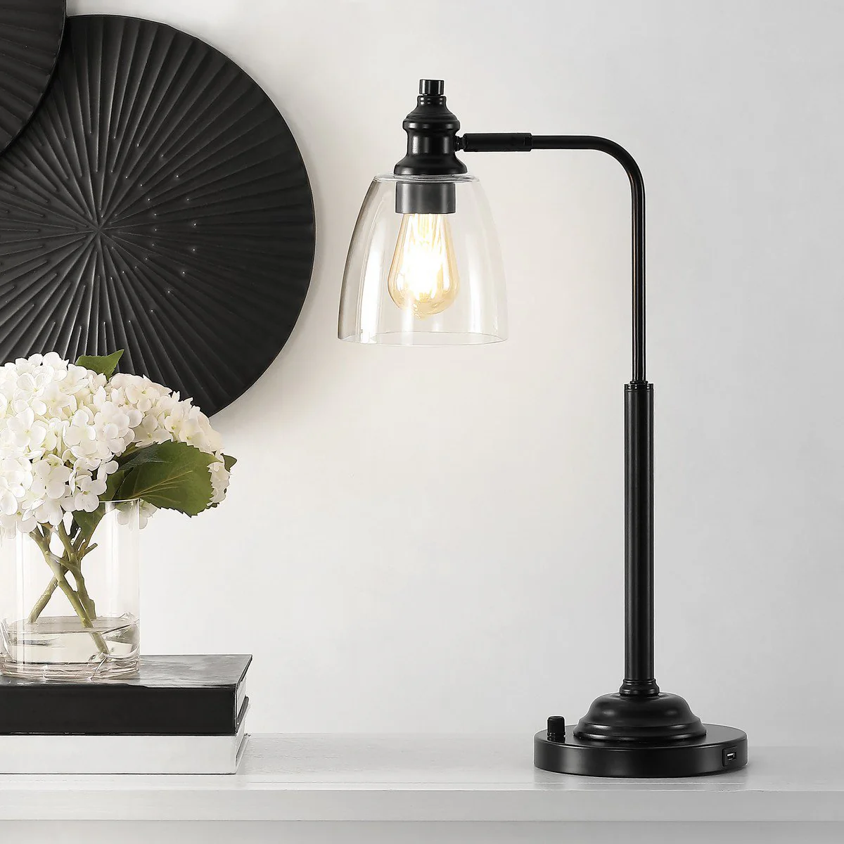 Safavieh Rino Iron Table Lamp - Black - Image 3