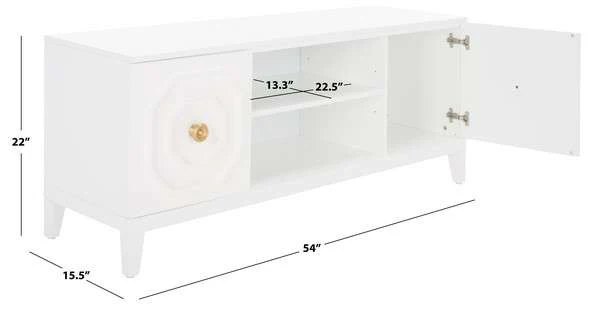Safavieh Riya 2 Door 1 Shelf Media Stand - White - Image 3