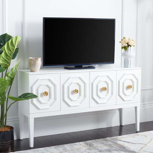 Safavieh Riya 3 Door 2 Shelf Sideboard - White - Image 4