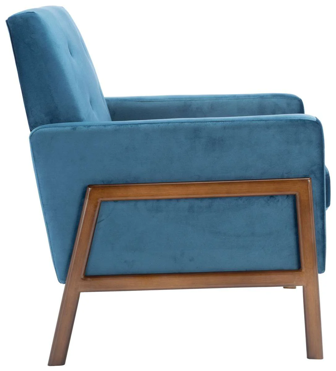 Safavieh Roald Sofa Accent Chair - Blue Velvet - Image 4