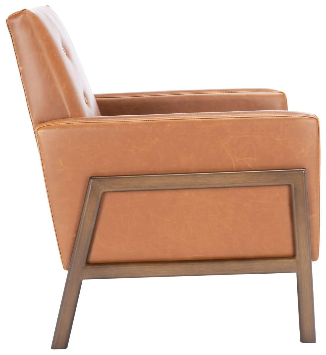 Safavieh Roald Sofa Accent Chair - Light Brown Pu - Image 4