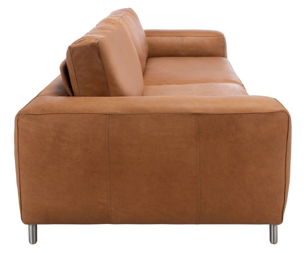 Safavieh Roderigo Leather Sofa - Camel - Image 4