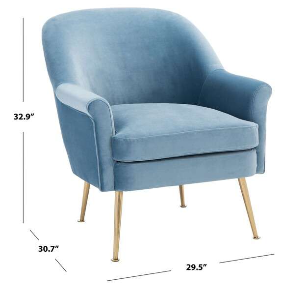 Safavieh Rodrik Accent Chair - Light Blue - Image 4