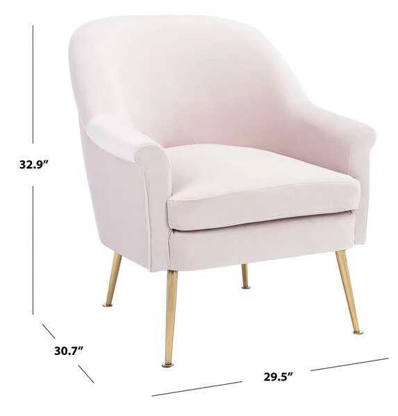 Safavieh Rodrik Accent Chair - Light Pink - Image 4