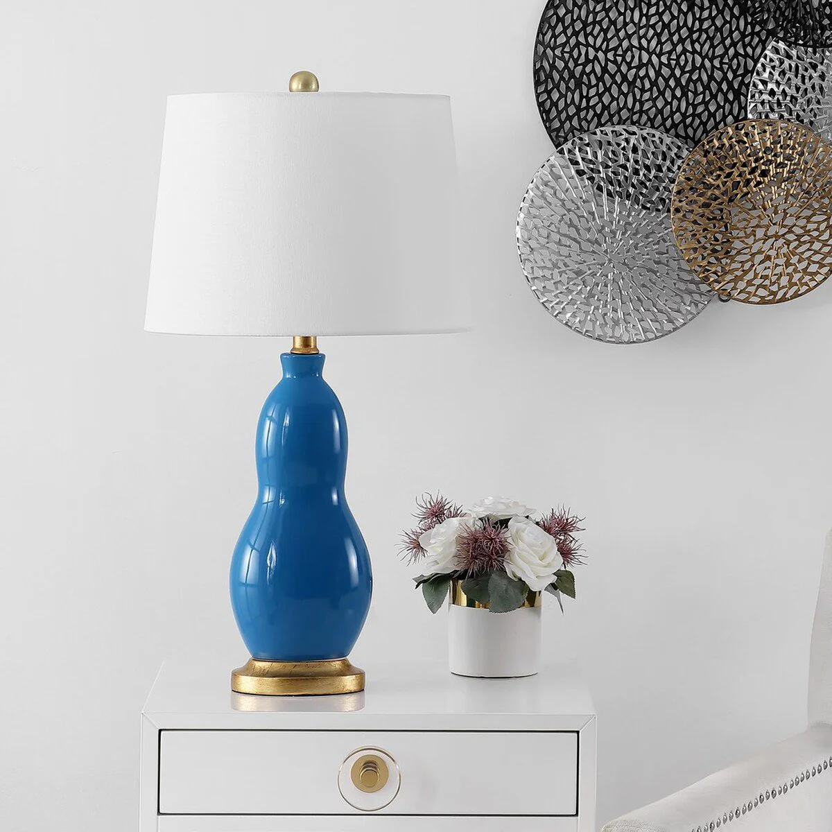 Safavieh Rogan Table Lamp Set Of 2 - Blue - Image 3