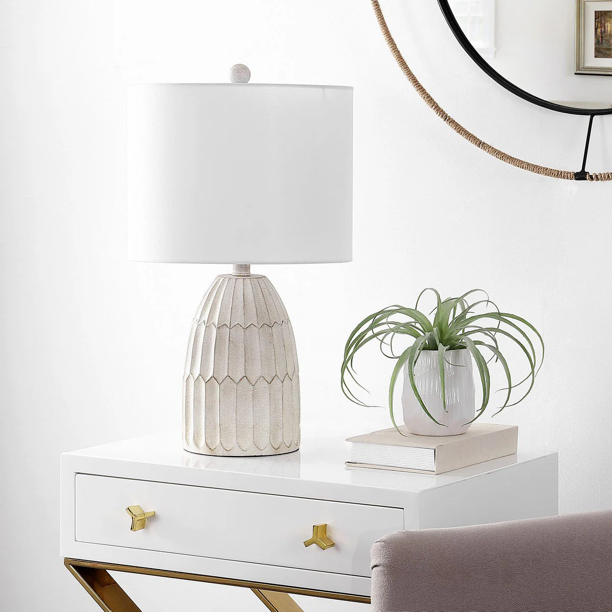 Safavieh Ronken Table Lamp - Antique White - Image 3