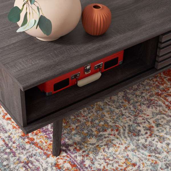 Safavieh Rori 1 Shelf Coffee Table - Distressed Black - Image 3