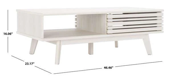Safavieh Rori 1 Shelf Coffee Table - White - Image 4