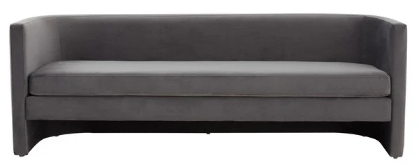 Safavieh Rosabeth Curved Velvet Sofa - Slate Gray - Image 2