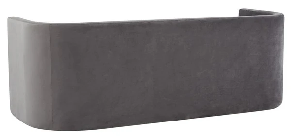 Safavieh Rosabeth Curved Velvet Sofa - Slate Gray - Image 5
