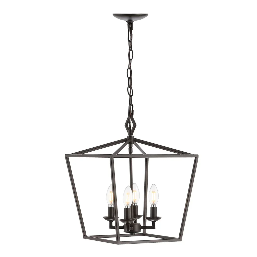 Safavieh Rosalen 4Lt Pendant - Oil Rubbed Bronze (Black) - Image 3