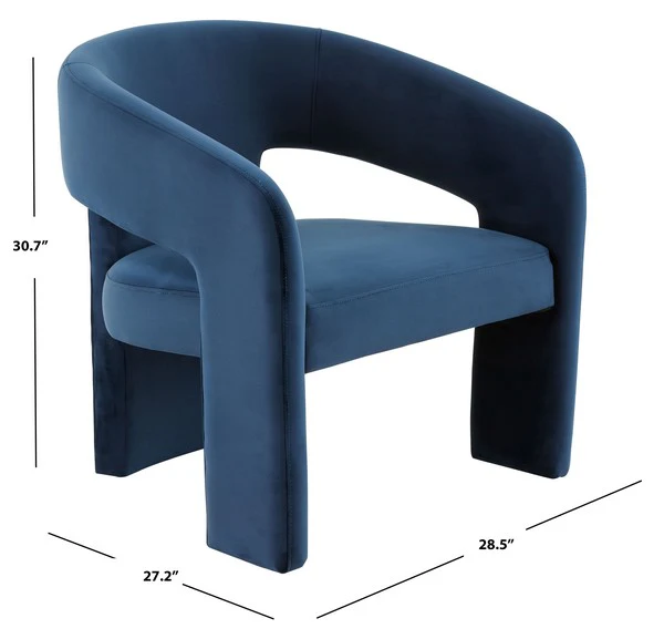 Safavieh Roseanna Modern Accent Chair - Navy - Image 3