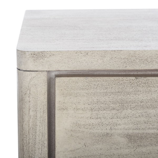 Safavieh Rosey 3 Drawer Wood Nightstand - Light Gray - Image 4