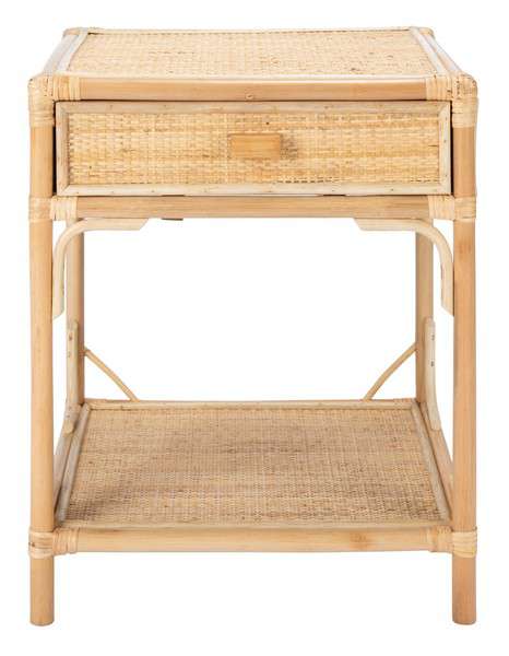 Safavieh Roya 1 Drawer 1 Shelf Nightstand - Natural - Image 2