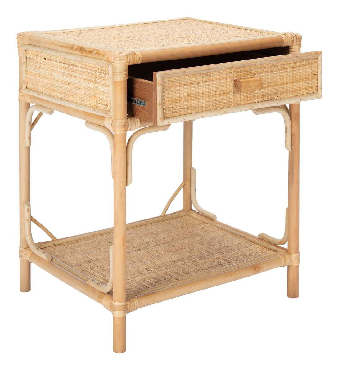 Safavieh Roya 1 Drawer 1 Shelf Nightstand - Natural - Image 3