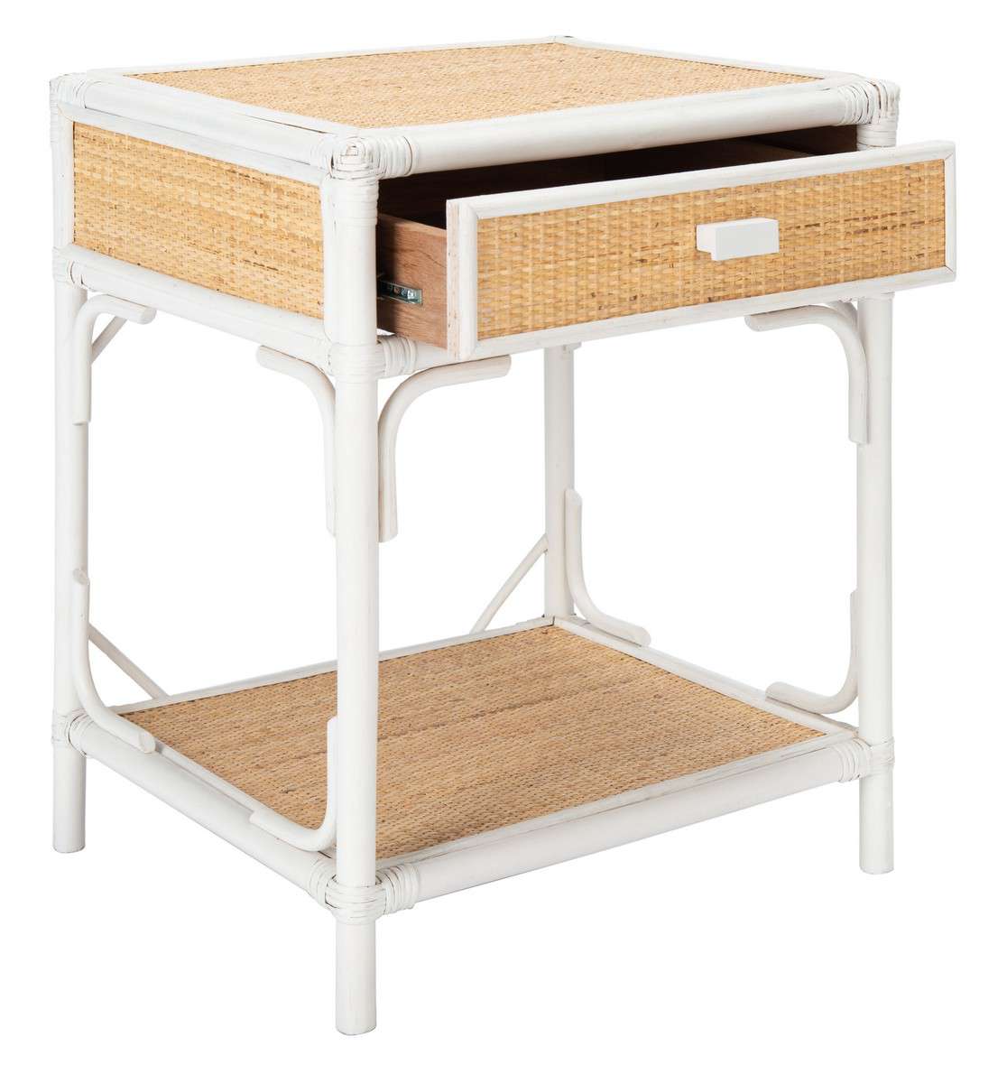 Safavieh Roya 1 Drawer 1 Shelf Nightstand - White - Image 3