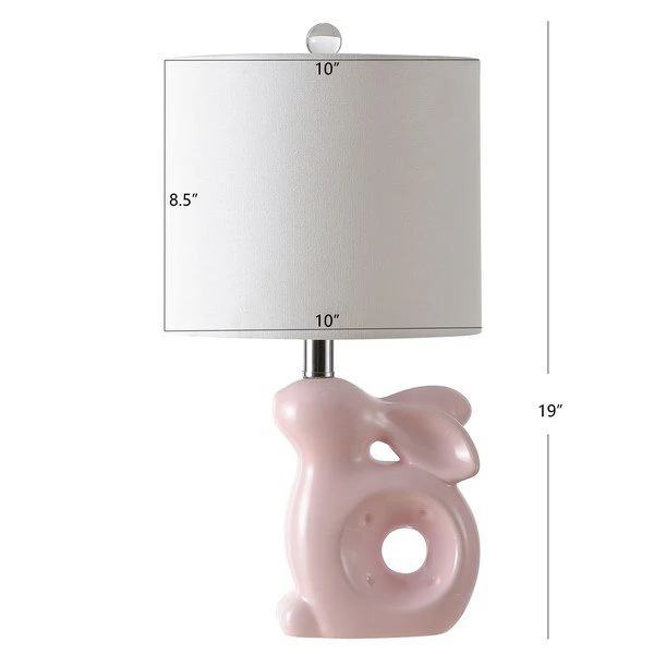 Safavieh Ruby Rabbit Lamp - Pink - Image 3