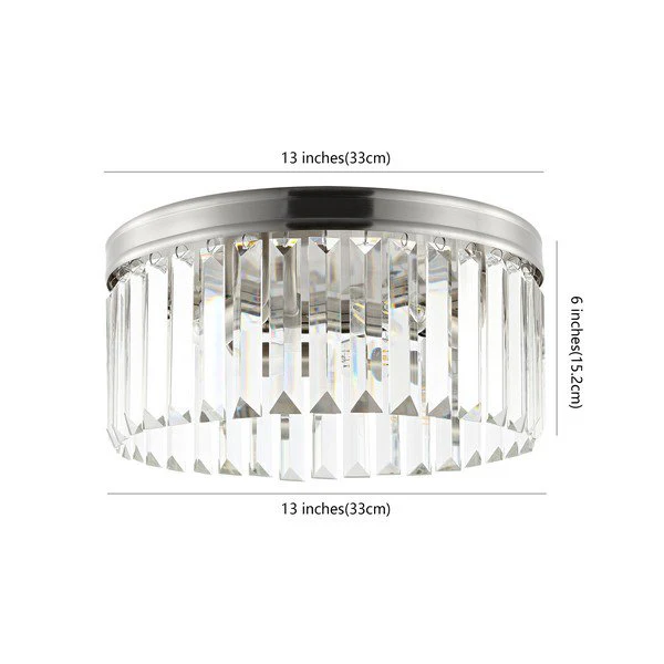 Safavieh Ruslen Flush Mount - Brushed Nickel - Image 3