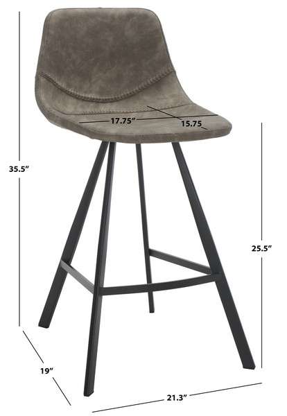 Safavieh Ryanne Counter Stool - Gray - Image 4