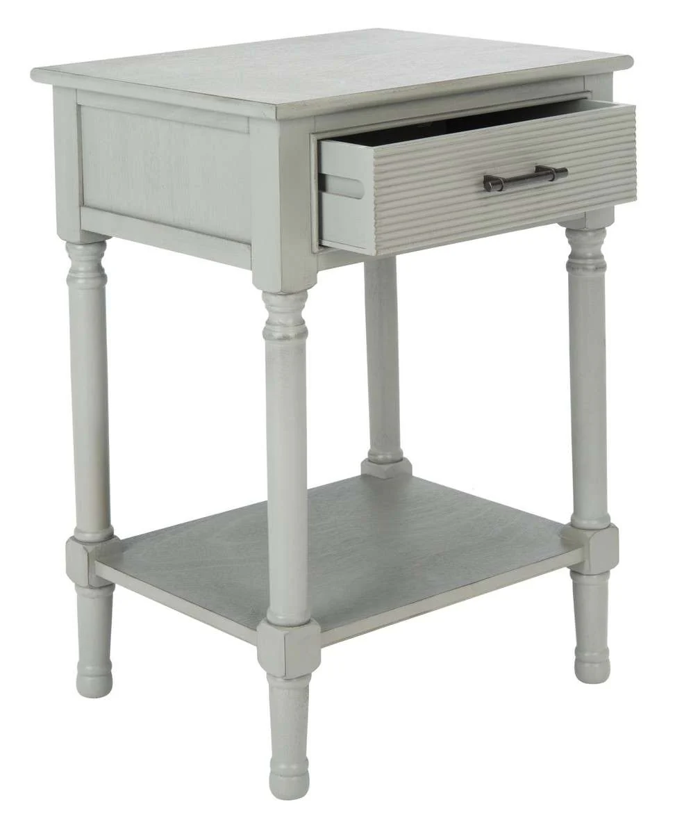 Safavieh Ryder 1Drw Accent Table - Distressed Gray - Image 3