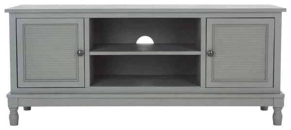 Safavieh Ryder 2 Door 1 Shelf Media Stand - Distressed Gray - Image 2