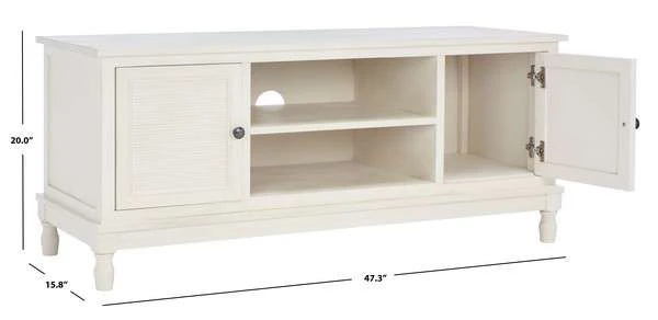 Safavieh Ryder 2 Door 1 Shelf Media Stand - Distressed White - Image 4