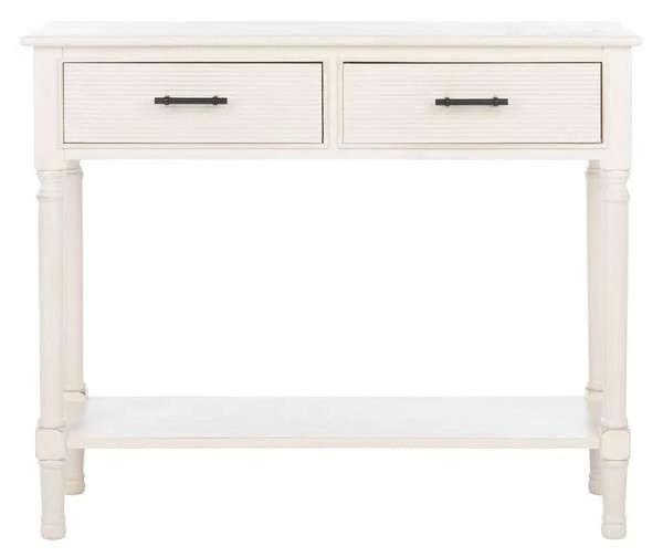 Safavieh Ryder 2Drw Console Table - Distressed White - Image 2