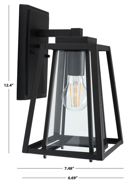 Safavieh Rydler Outdoor Wall Sconce Set Of 2 - Black - Image 3