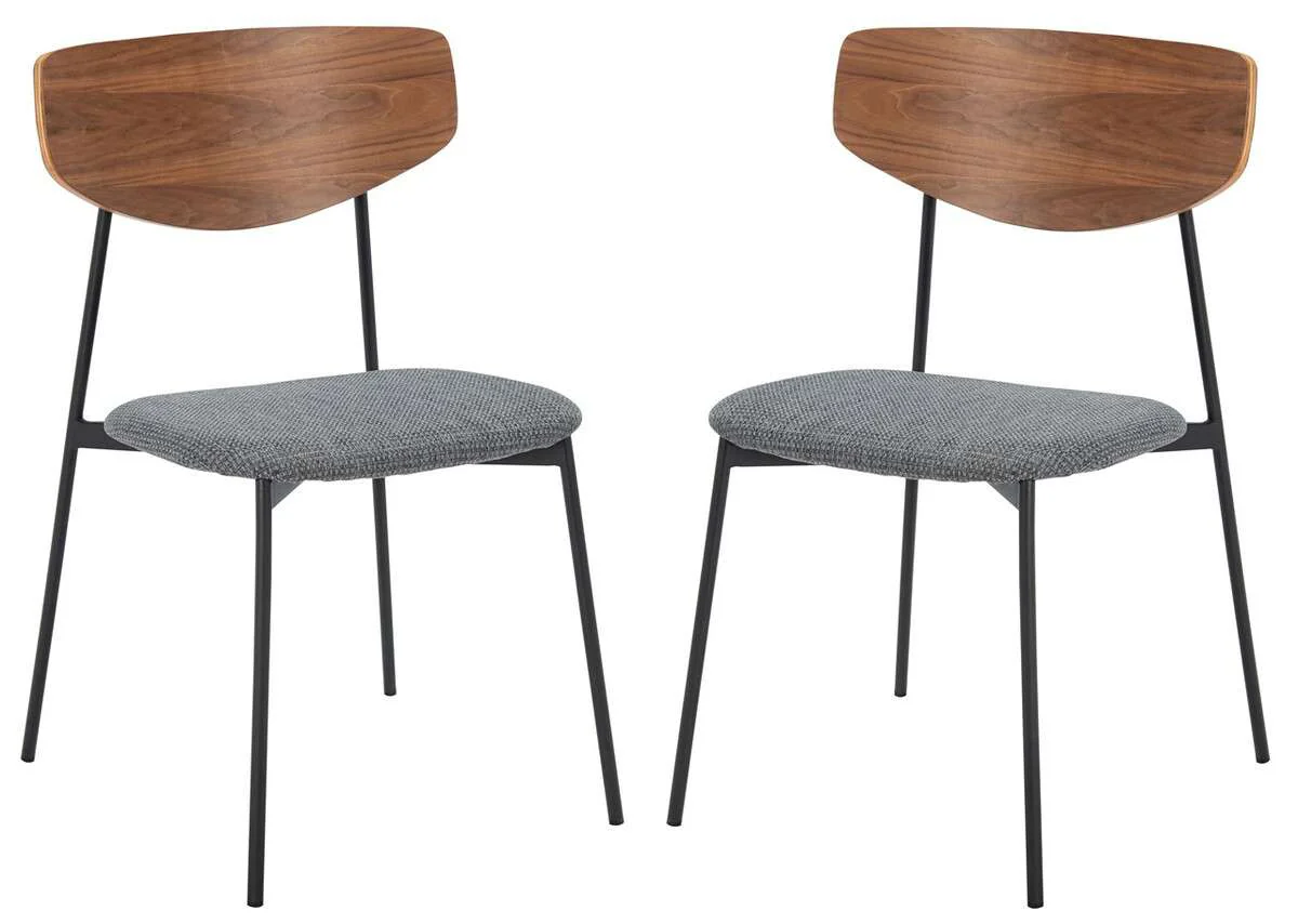 Safavieh Ryker Dining Chair Set Of 2 - Walnut - Image 4