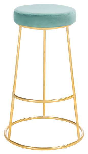 Safavieh Sabina Round Bar Stool - Seafoam - Image 2