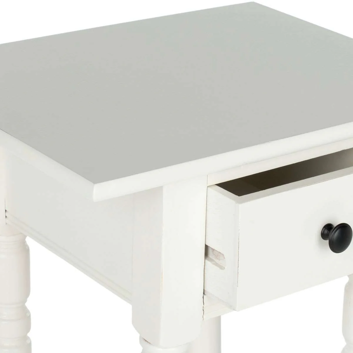 Safavieh Sabrina End Table With Storage Drawer - Distressed Cream - Image 2