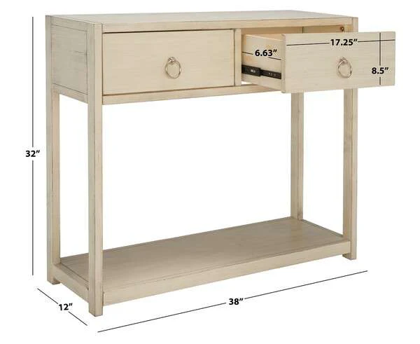 Safavieh Sadie Console Table - Antique White - Image 4