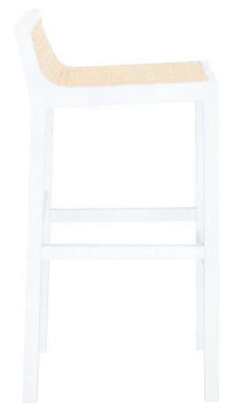 Safavieh Saito Low Back Cane Bar Stool - White - Image 2