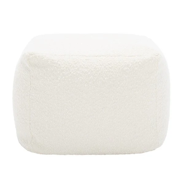 Safavieh Samuels Boucle Pouf - Ivory - Image 2