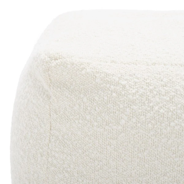 Safavieh Samuels Boucle Pouf - Ivory - Image 4