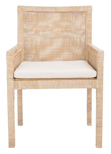 Safavieh Sarai Accent Chair W/ Cushion - Gray White Wash - Image 2