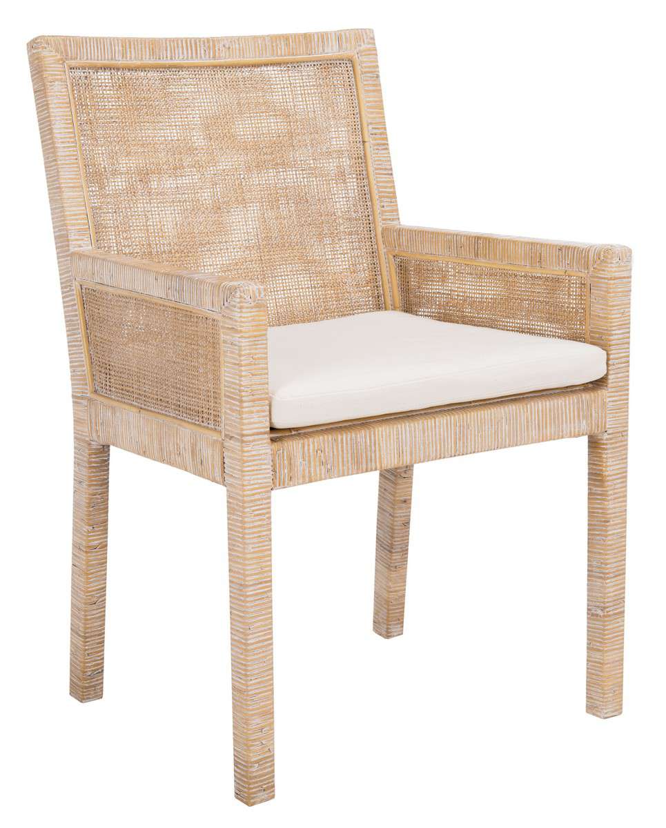 Safavieh Sarai Accent Chair W/ Cushion - Gray White Wash - Image 3
