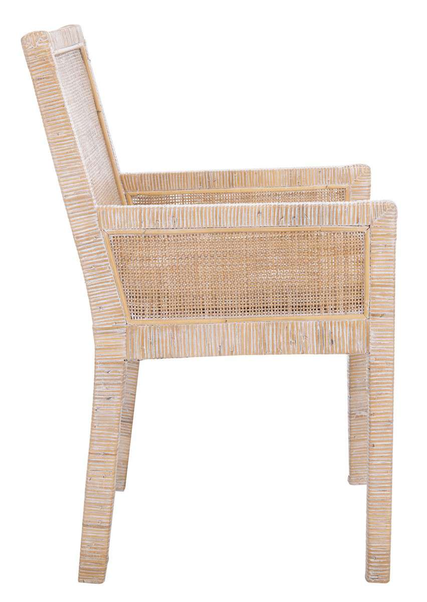 Safavieh Sarai Accent Chair W/ Cushion - Gray White Wash - Image 4