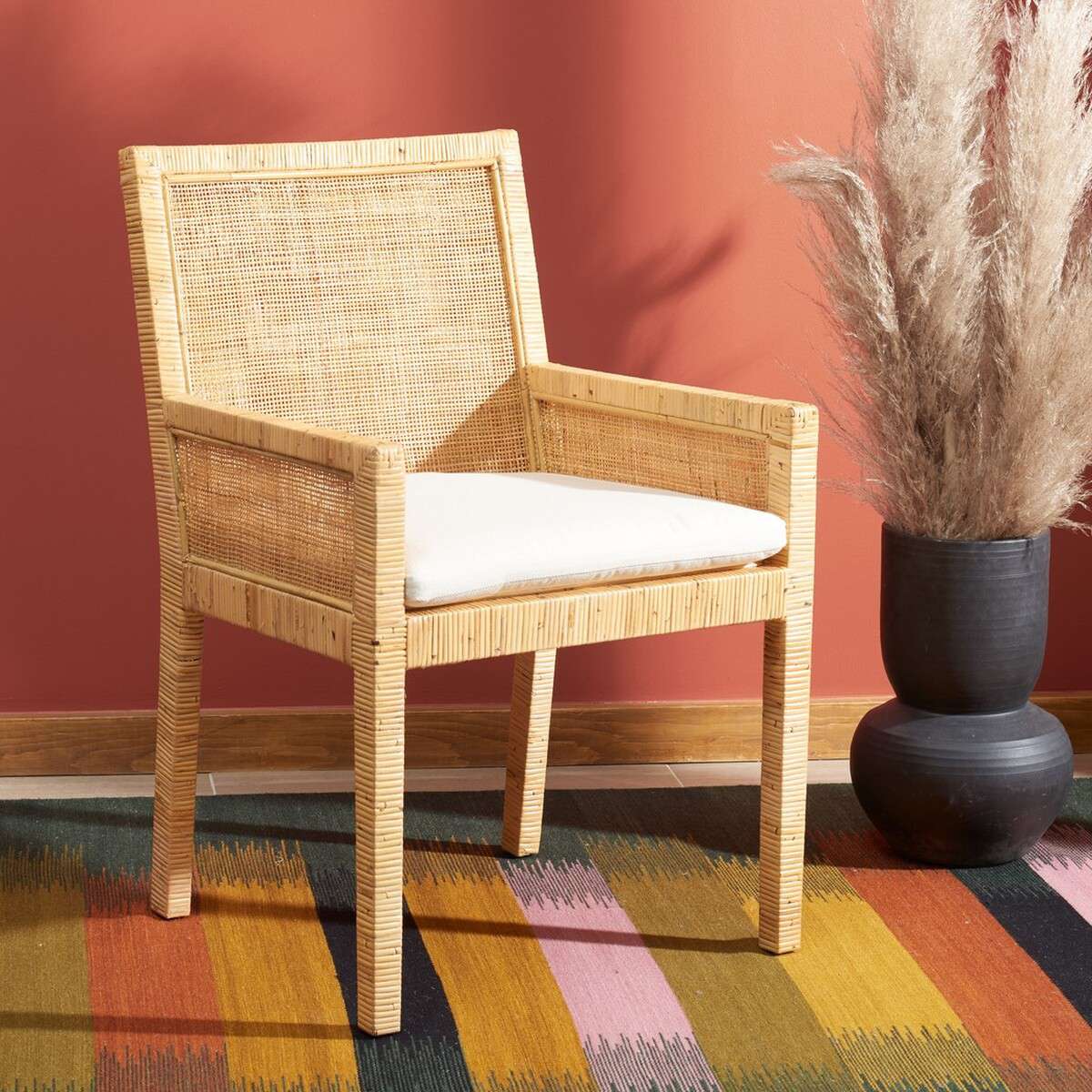 Safavieh Sarai Accent Chair W/ Cushion - Natural - Image 4