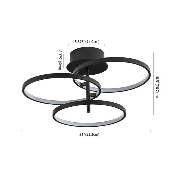 Safavieh Saretta Flush Mount - Matte Black - Image 3
