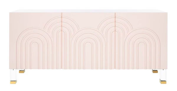 Safavieh Saturn Wave Acrylic Sideboard - Light Pink - Image 2