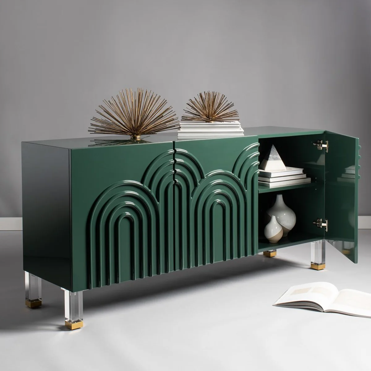 Safavieh Saturn Wave Acrylic Sideboard - Moss - Image 5