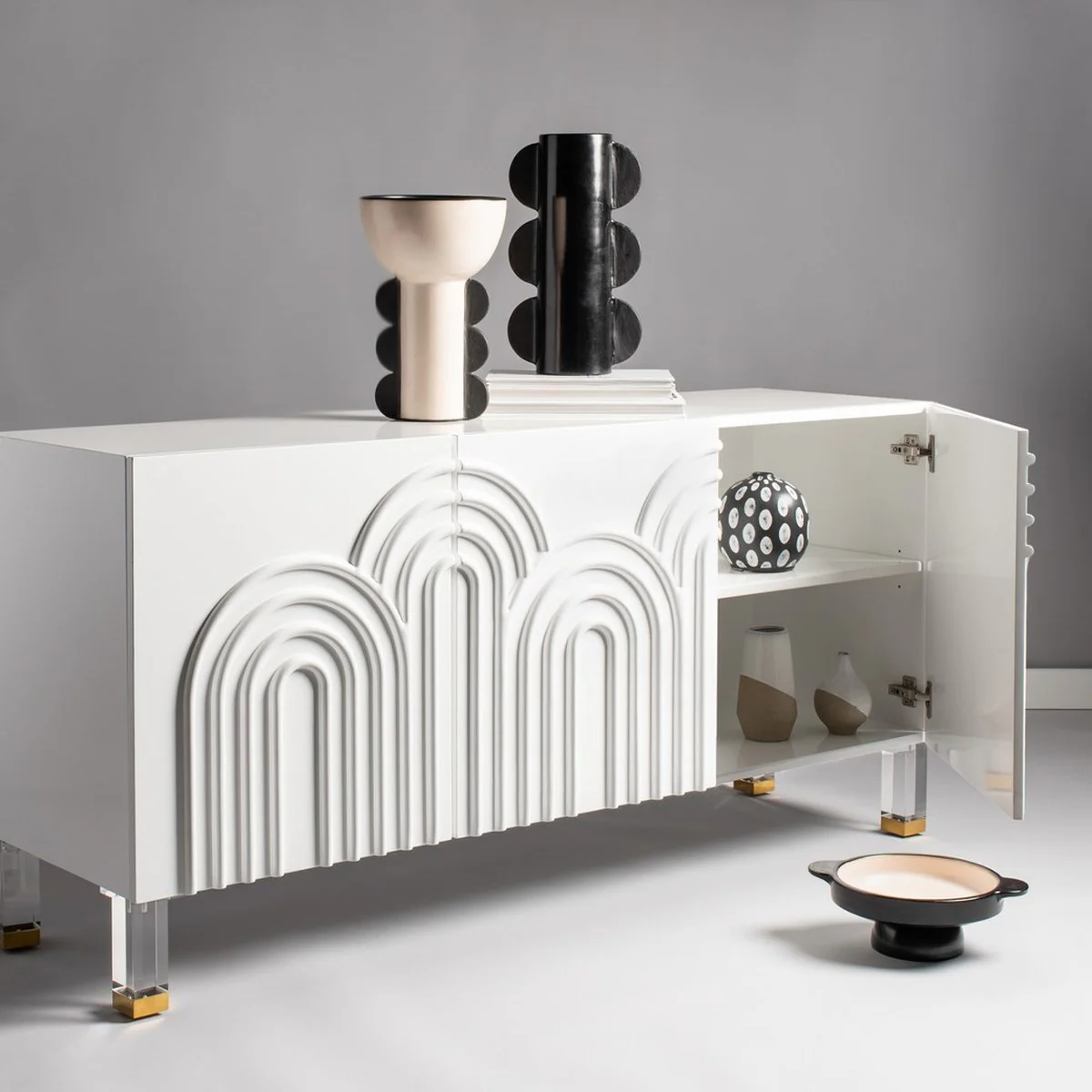 Safavieh Saturn Wave Acrylic Sideboard - White - Image 5