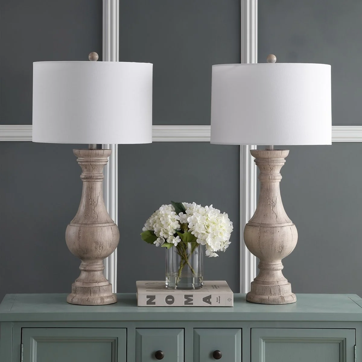 Safavieh Savion Table Lamp Set Of 2 - White Wash - Image 2