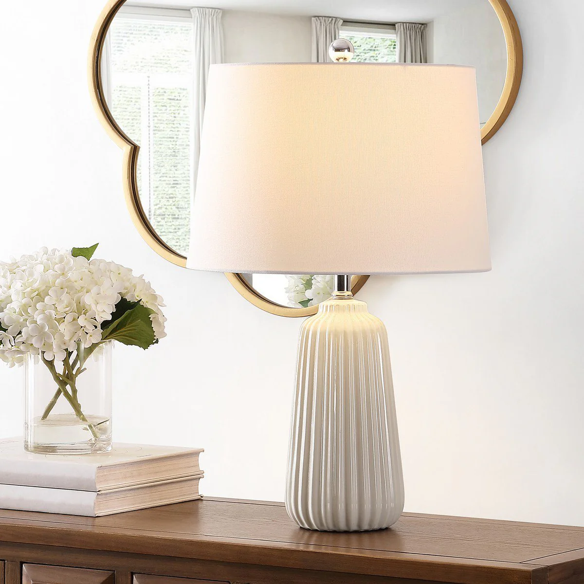 Safavieh Sawyer Ceramic Table Lamp - Ivory - Image 3