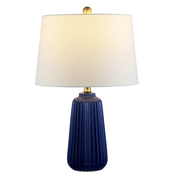 Safavieh Sawyer Ceramic Table Lamp - Navy Blue - Image 2