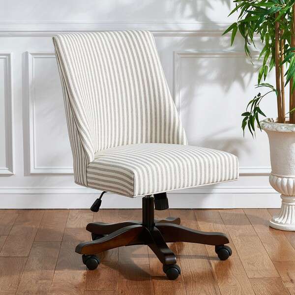 Safavieh Scarlet Desk Chair - Beige Stripe - Image 4