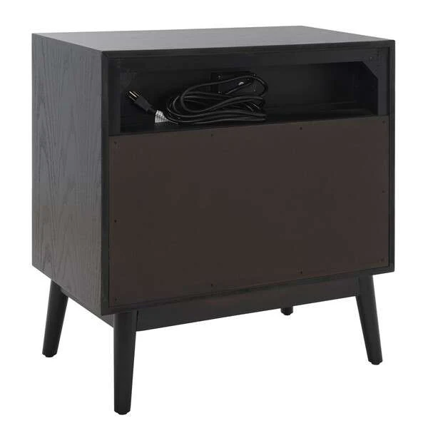 Safavieh Scully 2 Drawer 1 Shelf Chest W/ Usb - Black - Image 3