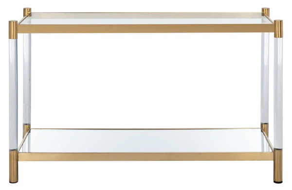 Safavieh Shayla Acrylic Console Table - Brass - Image 2