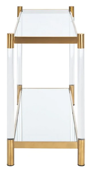 Safavieh Shayla Acrylic Console Table - Brass - Image 4
